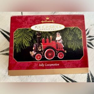Jolly Locomotive - 1999 Hallmark Christmas Ornament